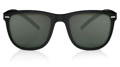 Black Wayfarer Men Sunglasses (P365GR3P|53)
