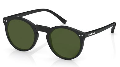Black Round Unisex Sunglasses (P383GR8P|49)