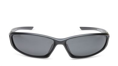 Black Wraparound Men Sunglasses (P386BK2P|64)