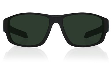 Black Wraparound Men Sunglasses (P390GR2|67)