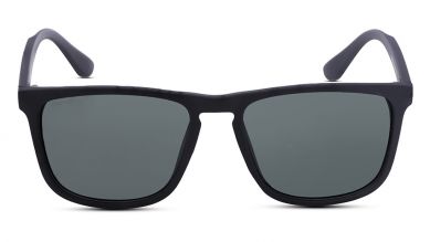Black Wayfarer Men Sunglasses (P407GR3P|58)