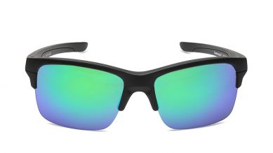 Black Rectangle Men Sunglasses (P421GR1|63)