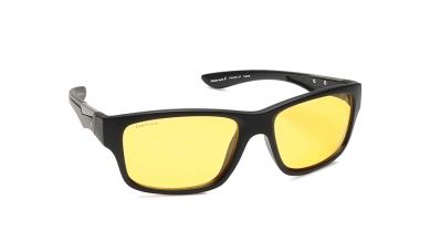 Black Wayfarer Men Sunglasses (P448YL4T|57)