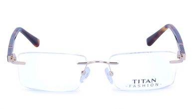 Gold Rectangle Rimless Eyeglasses (T2427A1A1|53)