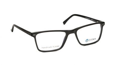 [IndiFit] Black Rectangle Rimmed Eyeglasses (TC1013MFP1M|50)