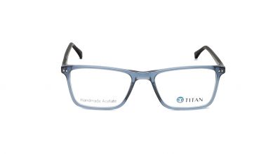 [IndiFit] Blue Rectangle Rimmed Eyeglasses (TC1013MFP3M|53)