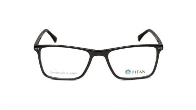 [IndiFit] Black Square Rimmed Eyeglasses (TC1014MFP1L|56)