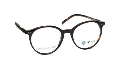[IndiFit] Brown Round Rimmed Eyeglasses (TC1019MFP1S|49)