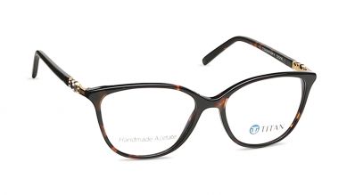 Brown Cateye Rimmed Eyeglasses  (TC1043WFP1MBRV|51)