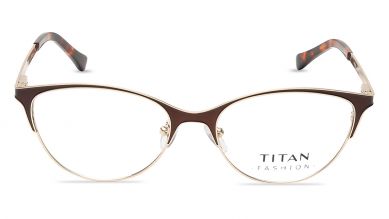 Gold Cateye Rimmed Eyeglasses  (TF1073WFM1|52)