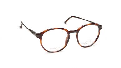 Brown Yellow Round Rimmed Eyeglasses (TF1116MFC1|49)