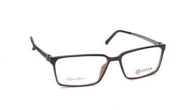 Brown Rectangle Men Eyeglasses (TF1154MFC2V|53)