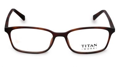 Maroon Crystal Rectangle Rimmed Eyeglasses (TR1206A1A1|51)