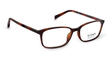 Maroon Crystal Rectangle Rimmed Eyeglasses (TR1206A1A1|51)