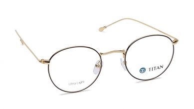 Brown/Gold Wayfarer Rimmed Eyeglasses (TR1251MFM1|54)