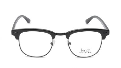 Black Clubmaster Rimmed Eyeglasses (TR1252MFC1|48)