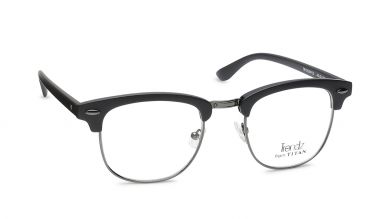 Black Clubmaster Rimmed Eyeglasses (TR1252MFC2|48)