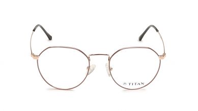 Pink Gold Round Rimmed Eyeglasses (TR1253WFM1|50)