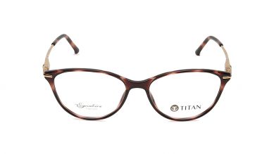 Brown Cateye Rimmed Eyeglasses  (TS1025WFC3|53)