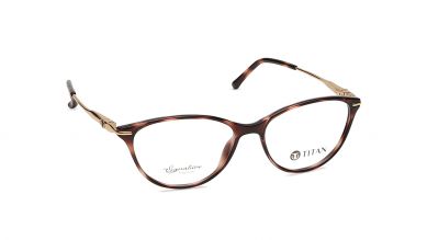 Brown Cateye Rimmed Eyeglasses  (TS1025WFC3|53)