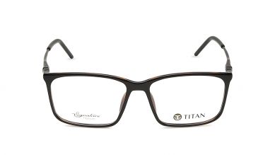 Black Rectangle Rimmed Eyeglasses (TS1026MFC1|54)