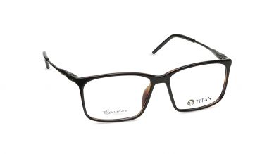 Black Rectangle Rimmed Eyeglasses (TS1026MFC1|54)