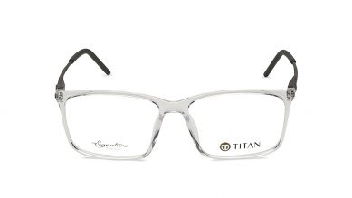 Transparent Rectangle Rimmed Eyeglasses (TS1026MFC3|54)