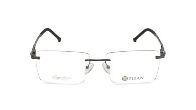 Grey Square Rimless Eyeglasses (TS1028MRM2|54)