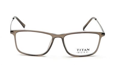 Grey Rectangle Rimmed Eyeglasses (TW1042MFP2|52)