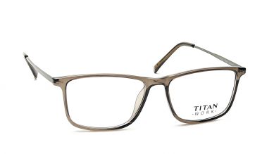 Grey Rectangle Rimmed Eyeglasses (TW1042MFP2|52)