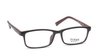 Black Rectangle Rimmed Eyeglasses (TW1080WFP2|51)