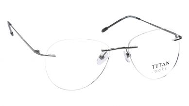 Black Aviator Rimless Eyeglasses (TW1084MRM1|52)
