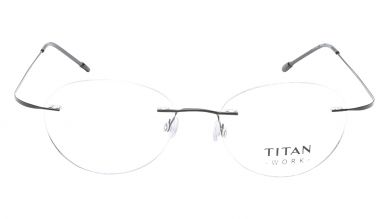 Black Round Rimless Eyeglasses (TW1087MRM2|51)
