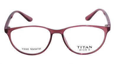 Maroon CatEye Rimmed Eyeglasses from Titan