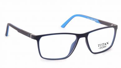 Blue Wayfarer Rimmed Eyeglasses (TW1137MFP2|53)