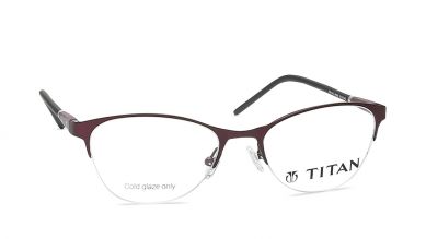 Purple Cateye Semi-Rimmed Eyeglasses  (TW1140WHM2|51)